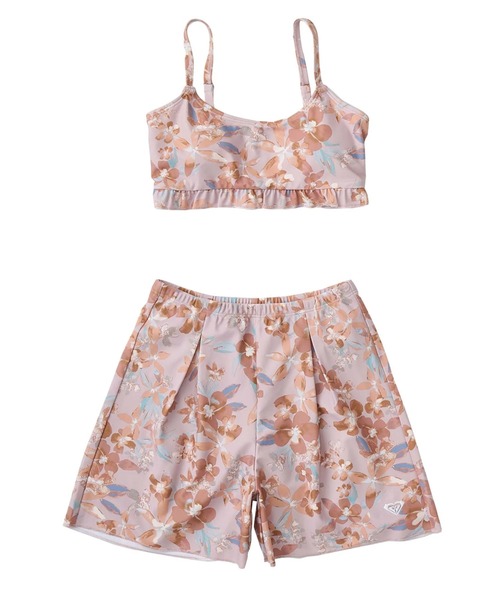 ROXY（ロキシー）の「MINI ARTSY FLORAL/ロキシーキッズラッシュTシャツ付き水着3点セット（水着・キッズ・ホワイト/ピンク・120/130/150/100/110）」の7枚目の写真