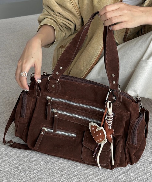 セール】2wayレザーテイストポケットデザインショルダーバッグ