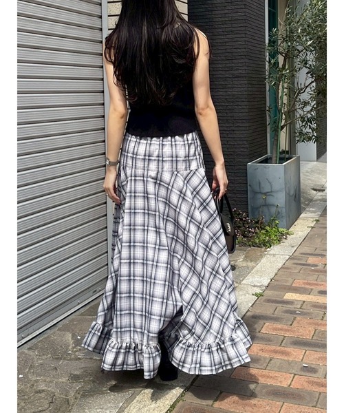 モンス MONSE ☆プリーツ アシンメトリー スカート USA製 0 チェック セール】アシンメトリーチェックスカート（スカート）｜Ulysses