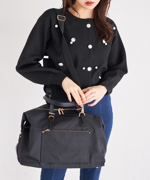 No1o1 ショルダー付き　ボストンバッグ 2WAYショルダー付きビックボストンバッグ（ボストンバッグ