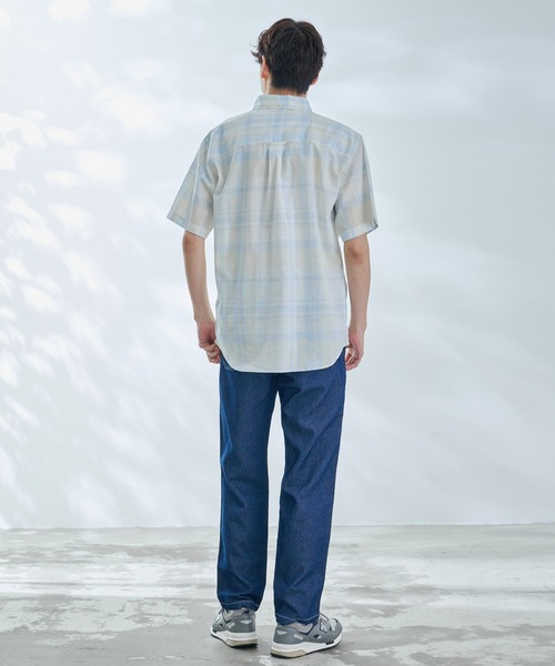 Arnold Palmer（アーノルドパーマー）の「マドラスチェック 半袖 シャツ（シャツ/ブラウス・メンズ・イエロー/ベージュ/ブルー/ワイン・M/LL/L）」の15枚目の写真