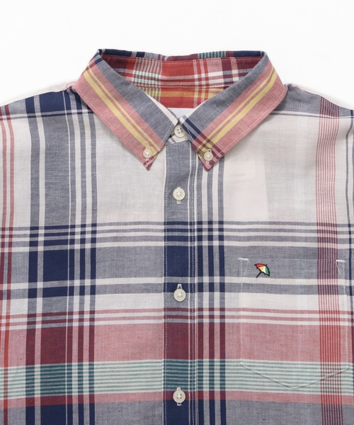 Arnold Palmer（アーノルドパーマー）の「マドラスチェック 半袖 シャツ（シャツ/ブラウス・メンズ・イエロー/ベージュ/ブルー/ワイン・M/LL/L）」の17枚目の写真