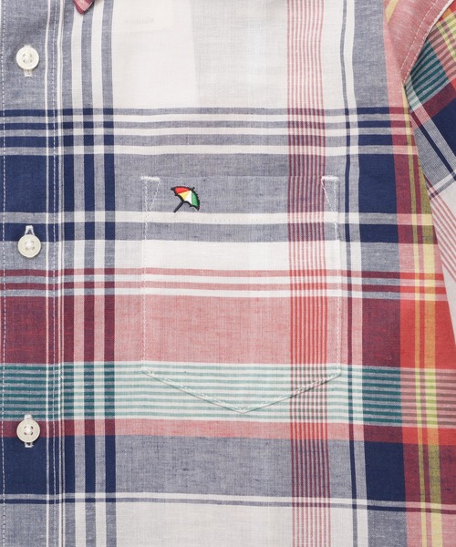 Arnold Palmer（アーノルドパーマー）の「マドラスチェック 半袖 シャツ（シャツ/ブラウス・メンズ・イエロー/ベージュ/ブルー/ワイン・M/LL/L）」の18枚目の写真