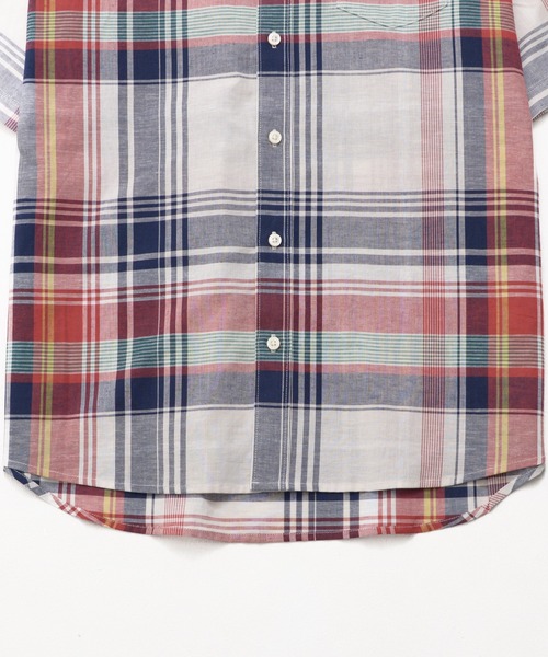 Arnold Palmer（アーノルドパーマー）の「マドラスチェック 半袖 シャツ（シャツ/ブラウス・メンズ・イエロー/ベージュ/ブルー/ワイン・M/LL/L）」の21枚目の写真