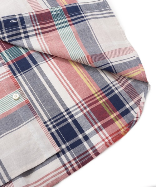 Arnold Palmer（アーノルドパーマー）の「マドラスチェック 半袖 シャツ（シャツ/ブラウス・メンズ・イエロー/ベージュ/ブルー/ワイン・M/LL/L）」の22枚目の写真