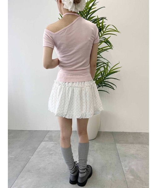 PHILLY（フィリー）の「【PHILLY】チョーカーセットデザインワンショルT（Tシャツ/カットソー・レディース・ブラック/ピンク/ホワイト・FREE）」の22枚目の写真