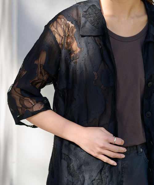 ESTHE OVERSIZED SHEER LACE シャツ（シャツ/ブラウス