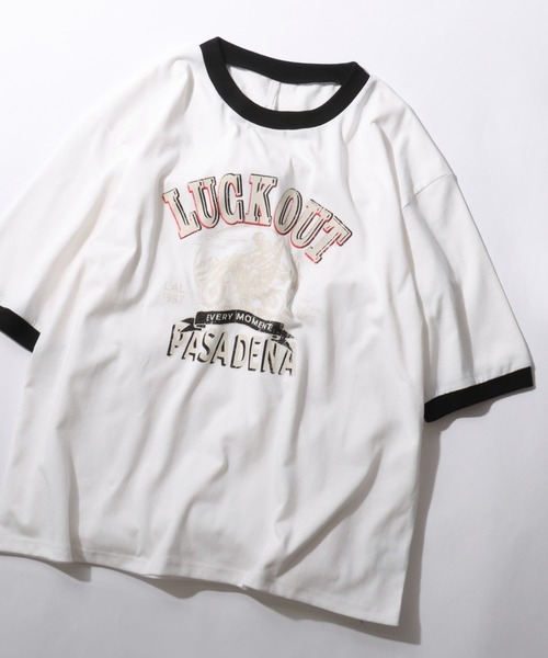SITRY(シトリー)の「Raglan Sleeve & Ringer Print T-shirt/オーバーサイズ ヴィンテージライク ラグランスリーブ リンガーTシャツ 半袖Tシャツ レディース メンズ(Tシャツ/カットソー・メンズ・ホワイト系その他3/ブラック/ホワイト/レッド系その他4/レッド系その他7/レッド系その他6/ホワイト系その他6/ホワイト系その他5/グリーン系その他2/ホワイト系その他7/レッド系その他3/レッド系その他2/レッド系その他5/レッド/ネイビー/ホワイト系その他/グリーン/グリーン系その他/グレー系その他/レッド系その他/ブルー系その他/ホワイト系その他2/チャコール/ホワイト系その他4・L/M/XL)」の3枚目の写真