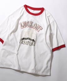 白赤ラグランスリーブカットソー　2点セット 白赤ラグランスリーブカットソー 2点セット ラグランTシャツ」に