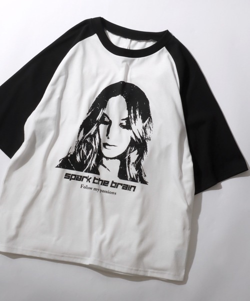 SITRY(シトリー)の「Raglan Sleeve & Ringer Print T-shirt/オーバーサイズ ヴィンテージライク ラグランスリーブ リンガーTシャツ 半袖Tシャツ レディース メンズ(Tシャツ/カットソー・メンズ・ホワイト系その他3/ブラック/ホワイト/レッド系その他4/レッド系その他7/レッド系その他6/ホワイト系その他6/ホワイト系その他5/グリーン系その他2/ホワイト系その他7/レッド系その他3/レッド系その他2/レッド系その他5/レッド/ネイビー/ホワイト系その他/グリーン/グリーン系その他/グレー系その他/レッド系その他/ブルー系その他/ホワイト系その他2/チャコール/ホワイト系その他4・L/M/XL)」の5枚目の写真
