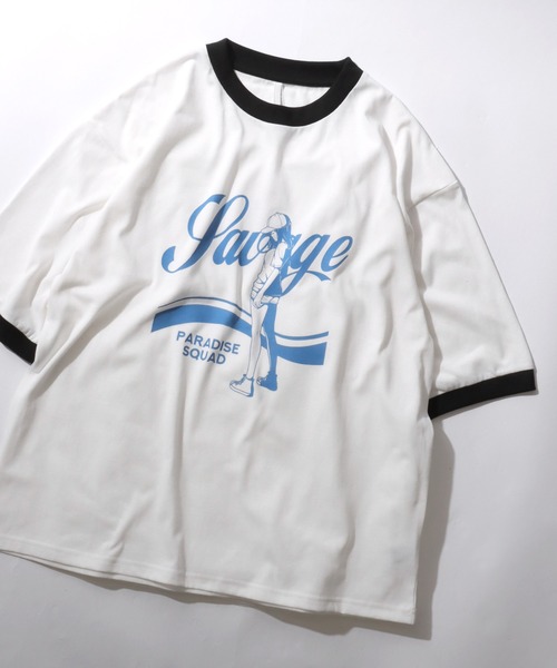 SITRY(シトリー)の「Raglan Sleeve & Ringer Print T-shirt/オーバーサイズ ヴィンテージライク ラグランスリーブ リンガーTシャツ 半袖Tシャツ レディース メンズ(Tシャツ/カットソー・メンズ・ホワイト系その他3/ブラック/ホワイト/レッド系その他4/レッド系その他7/レッド系その他6/ホワイト系その他6/ホワイト系その他5/グリーン系その他2/ホワイト系その他7/レッド系その他3/レッド系その他2/レッド系その他5/レッド/ネイビー/ホワイト系その他/グリーン/グリーン系その他/グレー系その他/レッド系その他/ブルー系その他/ホワイト系その他2/チャコール/ホワイト系その他4・L/M/XL)」の9枚目の写真