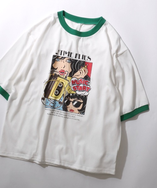SITRY(シトリー)の「Raglan Sleeve & Ringer Print T-shirt/オーバーサイズ ヴィンテージライク ラグランスリーブ リンガーTシャツ 半袖Tシャツ レディース メンズ(Tシャツ/カットソー・メンズ・ホワイト系その他3/ブラック/ホワイト/レッド系その他4/レッド系その他7/レッド系その他6/ホワイト系その他6/ホワイト系その他5/グリーン系その他2/ホワイト系その他7/レッド系その他3/レッド系その他2/レッド系その他5/レッド/ネイビー/ホワイト系その他/グリーン/グリーン系その他/グレー系その他/レッド系その他/ブルー系その他/ホワイト系その他2/チャコール/ホワイト系その他4・L/M/XL)」の14枚目の写真