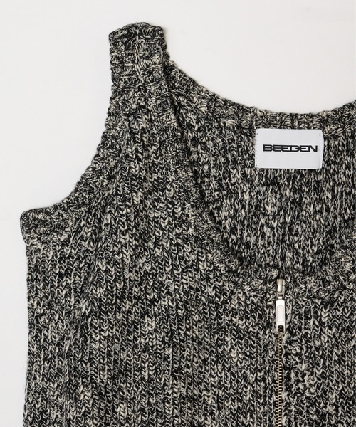 BEEDEN(ビーデン)の「MIX YARN HOLE DESIGN TOPS(Tシャツ/カットソー・レディース・レッド/ブラック・FREE)」の7枚目の写真
