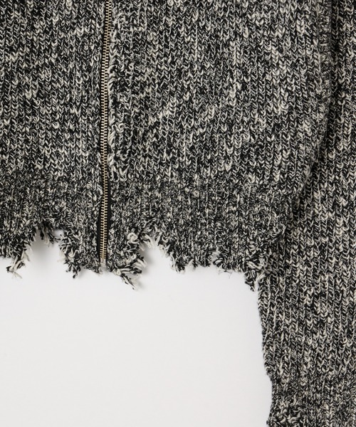 BEEDEN(ビーデン)の「MIX YARN HOLE DESIGN TOPS(Tシャツ/カットソー・レディース・レッド/ブラック・FREE)」の8枚目の写真