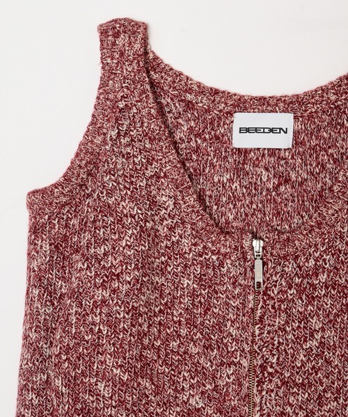 BEEDEN(ビーデン)の「MIX YARN HOLE DESIGN TOPS(Tシャツ/カットソー・レディース・レッド/ブラック・FREE)」の21枚目の写真