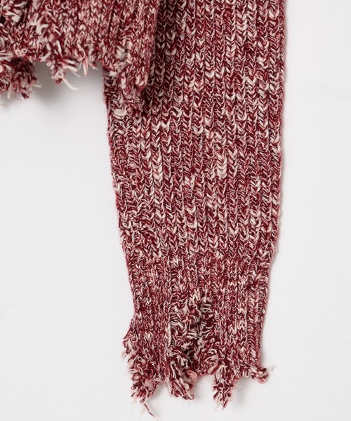 BEEDEN(ビーデン)の「MIX YARN HOLE DESIGN TOPS(Tシャツ/カットソー・レディース・レッド/ブラック・FREE)」の19枚目の写真