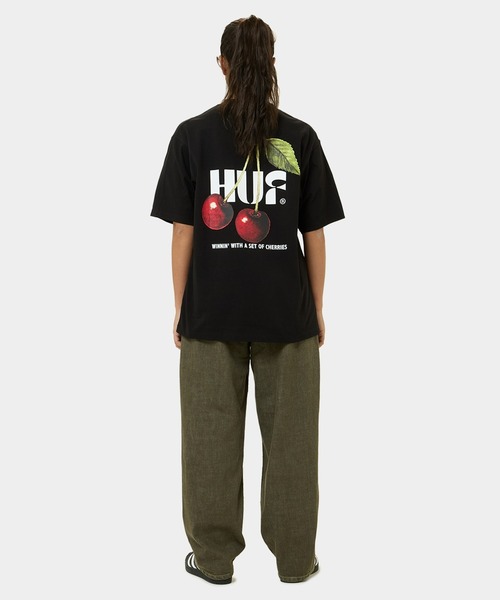 HUF（ハフ）の「SET OF CHERRIES TEE（Tシャツ/カットソー・メンズ・ブラック/ナチュラル・S/M/L/XL/XXL）」の8枚目の写真