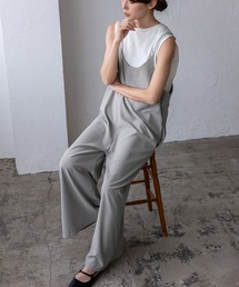 No Rule No Line（ノール－ルノーライン）の「エアリードレープ キャミソールオールインワン サロペット（つなぎ/オールインワン）」