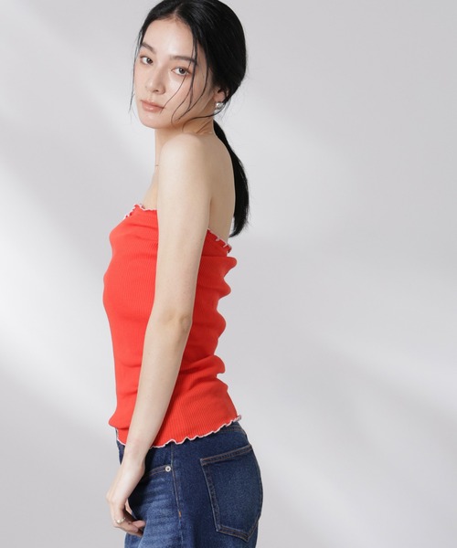 Opera SPORT(オペラスポーツ)の「OperaSPORT/ROSETTE SEAMLESS TUBETOP(Tシャツ/カットソー・レディース・レッド・S)」の3枚目の写真