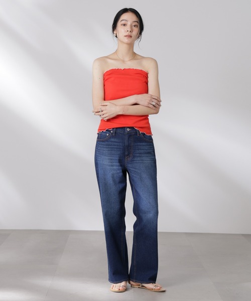 Opera SPORT(オペラスポーツ)の「OperaSPORT/ROSETTE SEAMLESS TUBETOP(Tシャツ/カットソー・レディース・レッド・S)」の5枚目の写真