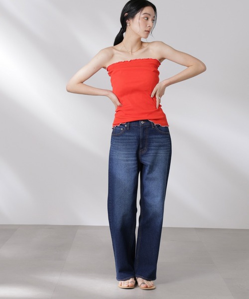 Opera SPORT(オペラスポーツ)の「OperaSPORT/ROSETTE SEAMLESS TUBETOP(Tシャツ/カットソー・レディース・レッド・S)」の6枚目の写真