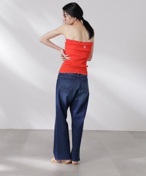 Opera SPORT(オペラスポーツ)の「OperaSPORT/ROSETTE SEAMLESS TUBETOP(Tシャツ/カットソー・レディース・レッド・S)」の8枚目の写真