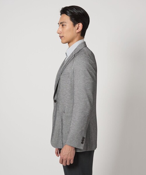 green label relaxing（グリーンレーベルリラクシング）の「ポリエステル ジャージ カノコ 2B ジャケット -ウォッシャブル・ストレッチ・吸水速乾-（テーラードジャケット・メンズ・グレー系/ブラウン系/ロイヤルブルー/ネイビー・M/L/XL/XS/S）」の15枚目の写真