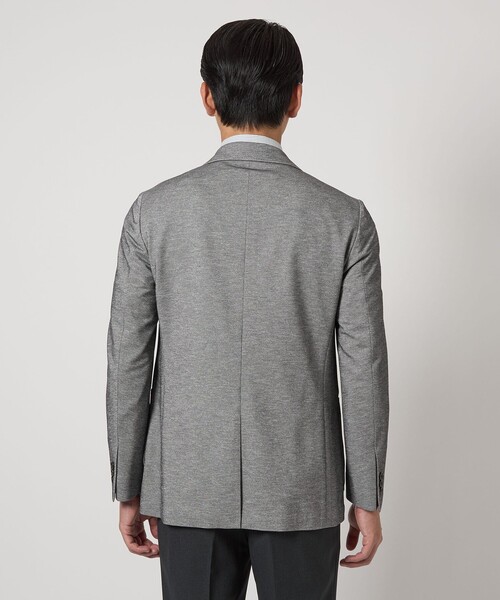 green label relaxing（グリーンレーベルリラクシング）の「ポリエステル ジャージ カノコ 2B ジャケット -ウォッシャブル・ストレッチ・吸水速乾-（テーラードジャケット・メンズ・グレー系/ブラウン系/ロイヤルブルー/ネイビー・M/L/XL/XS/S）」の16枚目の写真