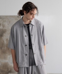 【SET UP対応】YOSEプリーツメタルボタンシャツ(HARE)