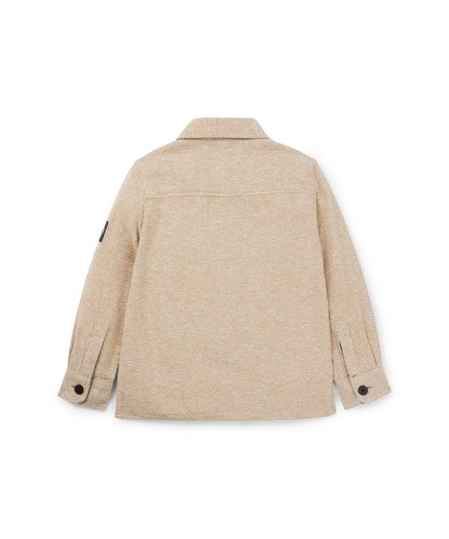 BOSS(ボス)の「キッズ ロングスリーブ ブラッシュドコットン シャツ ロゴパッチ(シャツ/ブラウス・キッズ・ベージュ・110/140/150/125/114/100)」の2枚目の写真