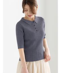 Te chichi | スキッパーポロリブニット《2025summer catalog item》(ニット/セーター)