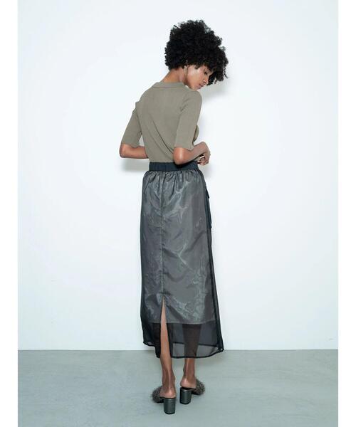 Te chichi（テチチ）の「スキッパーポロリブニット《2025summer catalog item》（ニット/セーター・レディース・グレー/カーキ/チャコールグレー・F）」の5枚目の写真