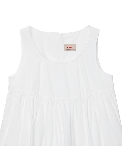 clor(クロル)の「PINTUCK MINI DRESS(ワンピース・レディース・スカイブルー/ホワイト/ブラック・M/S)」の6枚目の写真