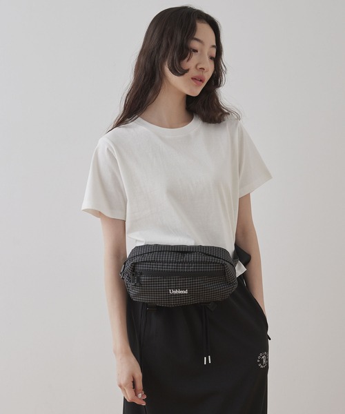 Unblend】リップストップ チェック柄 ウエストポーチ MONO-MART