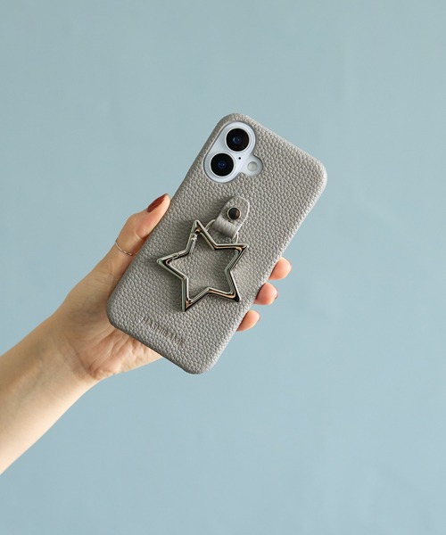HASHIBAMI(ハシバミ)の「【HASHIBAMI】ビッグスター iPhoneケース 16サイズ(スマホケース/カバー・レディース・グレイッシュベージュ/グレー系その他・FREE)」の6枚目の写真