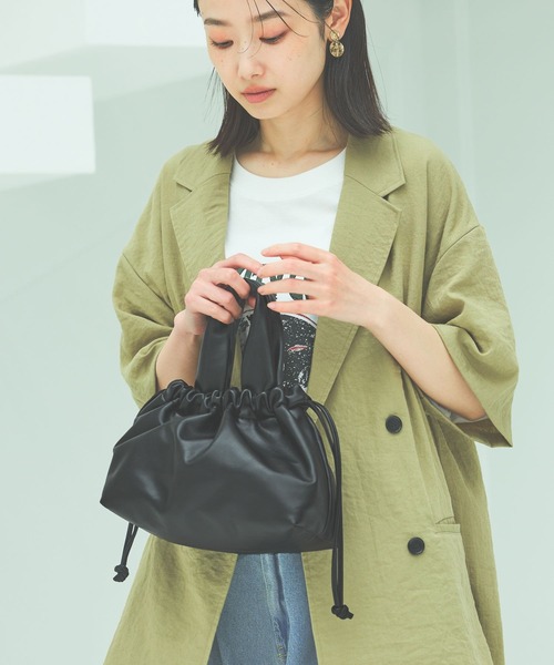 LAKOLE（ラコレ）の「巾着2WAYショルダーバッグ / 496686（ショルダーバッグ・レディース・ブルー/アイボリー/ブラック・FREE）」の3枚目の写真