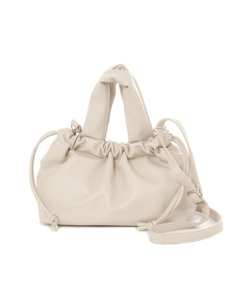 LAKOLE（ラコレ）の「巾着2WAYショルダーバッグ / 496686（ショルダーバッグ・レディース・ブルー/アイボリー/ブラック・FREE）」の4枚目の写真