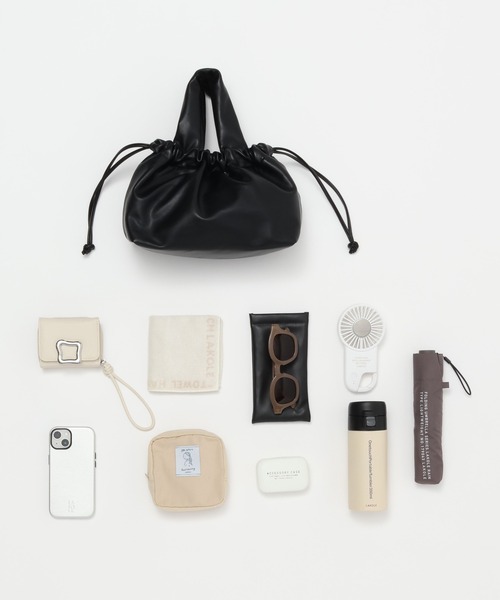 LAKOLE（ラコレ）の「巾着2WAYショルダーバッグ / 496686（ショルダーバッグ・レディース・ブルー/アイボリー/ブラック・FREE）」の5枚目の写真