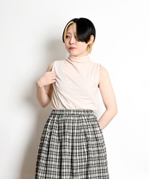 UVカット タートルネック ノースリーブ タンクトップ ハイネック カットソー
