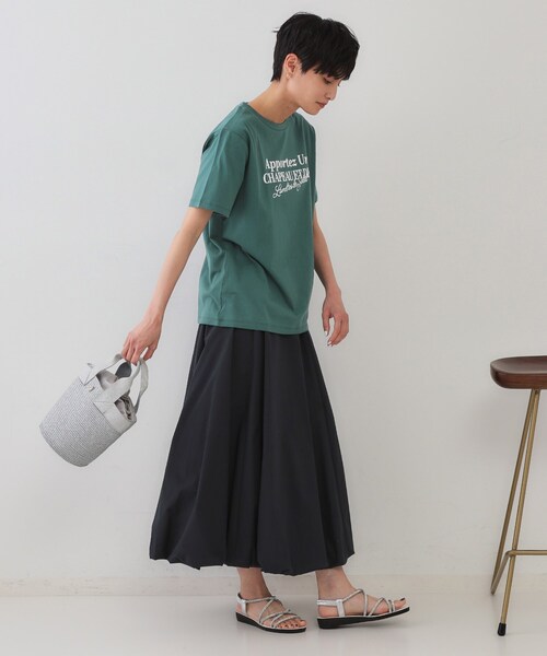 OPAQUE.CLIP(オペークドットクリップ)の「サーフロゴTシャツ【洗濯機洗い可】(Tシャツ/カットソー・レディース・ホワイト/モスグリーン/ダークブラウン・38/40)」の16枚目の写真