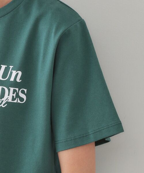 OPAQUE.CLIP(オペークドットクリップ)の「サーフロゴTシャツ【洗濯機洗い可】(Tシャツ/カットソー・レディース・ホワイト/モスグリーン/ダークブラウン・38/40)」の6枚目の写真