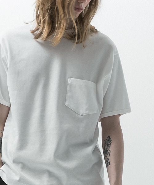 SLICK(スリック)の「【SLICK/スリック】Compact Honeycomb Regular Ringer T-Shirt / コンパクトサーマルレギュラーリンガーTシャツ/ハニカム(Tシャツ/カットソー・メンズ・ブラック/ホワイト/ネイビー・1/2/3)」の2枚目の写真