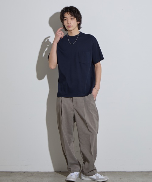 SLICK(スリック)の「【SLICK/スリック】Compact Honeycomb Regular Ringer T-Shirt / コンパクトサーマルレギュラーリンガーTシャツ/ハニカム(Tシャツ/カットソー・メンズ・ブラック/ホワイト/ネイビー・1/2/3)」の22枚目の写真