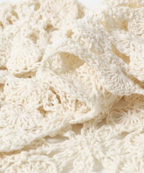 SMELLY（スメリー）の「フラワークロシェボンネット（ニットキャップ/ビーニー・レディース・アイボリー/ブラック・-）」の10枚目の写真