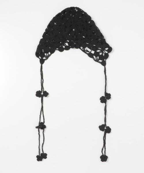 SMELLY（スメリー）の「フラワークロシェボンネット（ニットキャップ/ビーニー・レディース・アイボリー/ブラック・-）」の16枚目の写真