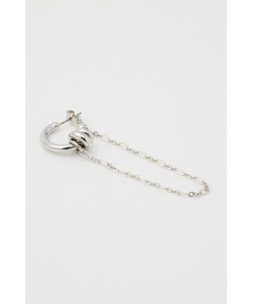 SLY(スライ)の「ASYMMETRY HOOP P/EARRING アシンメトリー フープ ピアス(ピアス(両耳用)・レディース・シルバー・FREE)」の4枚目の写真