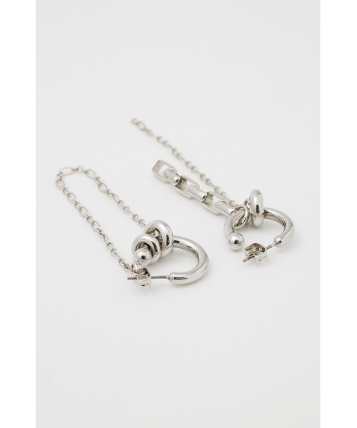 SLY(スライ)の「ASYMMETRY HOOP P/EARRING アシンメトリー フープ ピアス(ピアス(両耳用)・レディース・シルバー・FREE)」の5枚目の写真