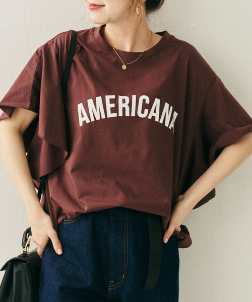 AMERICANA×MICA＆DEAL/ アメリカーナ×マイカ】fill tee ロゴ