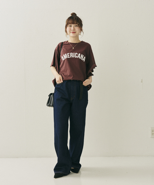 AMERICANA×MICA＆DEAL/ アメリカーナ×マイカ】fill tee ロゴ