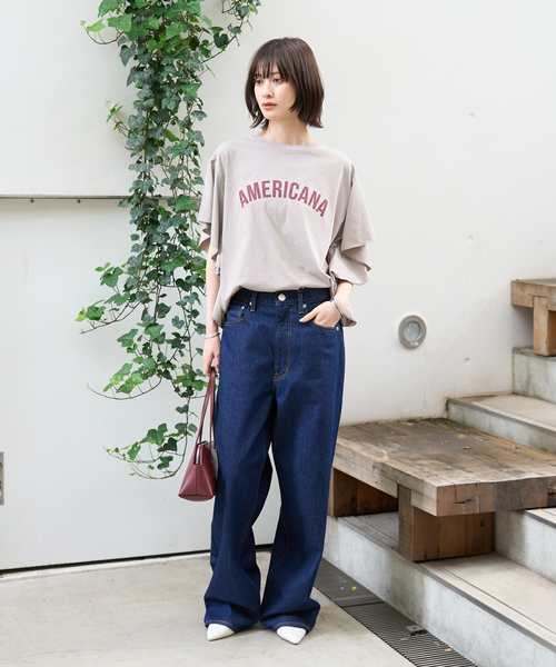 AMERICANA×MICA＆DEAL/ アメリカーナ×マイカ】fill tee ロゴ